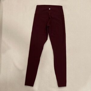 Lululemon Athletica Burgundy Leggings